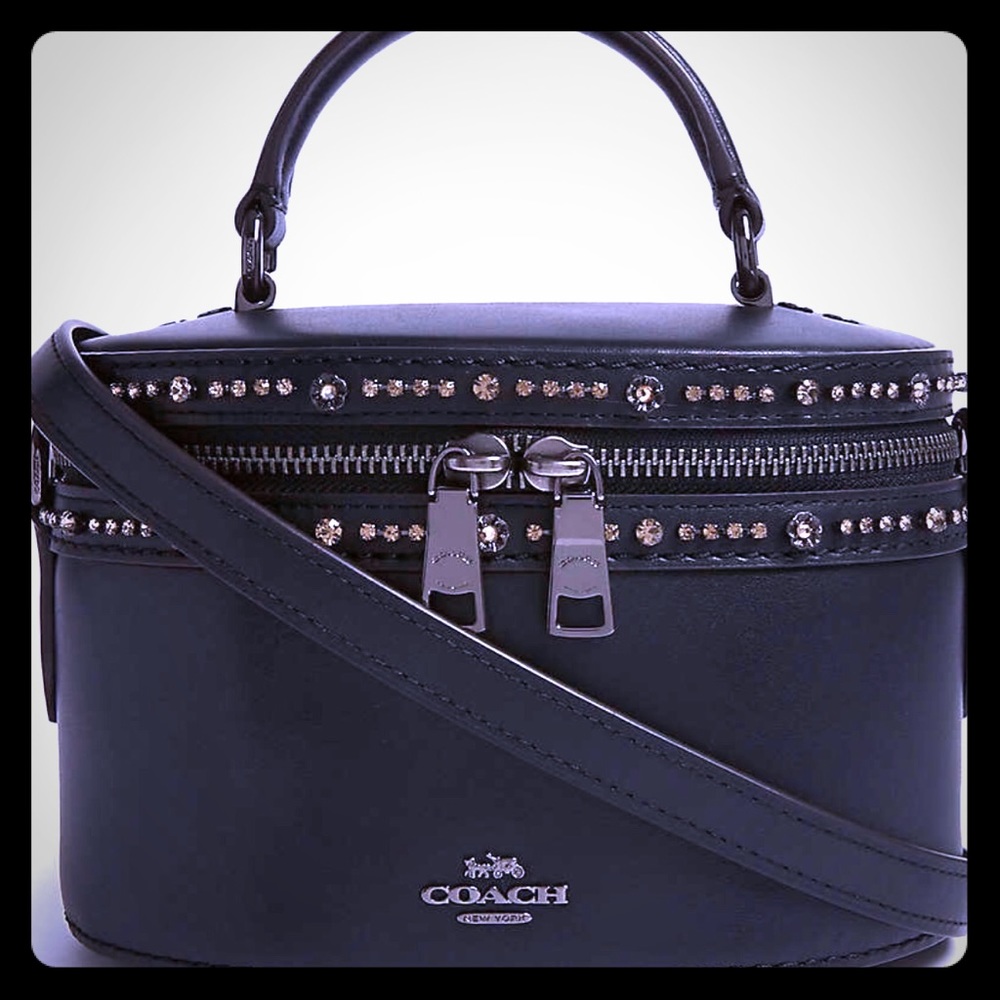 Coach Selena Gomez Black Embellished Crossbody